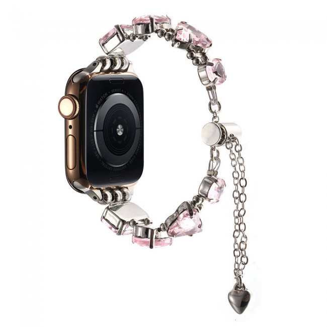 Apple Watch 7 41mm Zore KRD-115 Renkli Taş Tasarımlı Kordon Apple Watch 7 41mm Zore KRD-115 Renkli Taş Tasarımlı Kordon