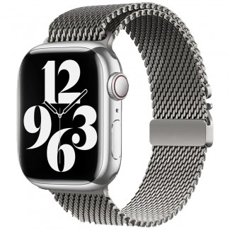 Apple Watch 7 41mm Zore KRD-121 Metal Hasır Kordon Apple Watch 7 41mm Zore KRD-121 Metal Hasır Kordon