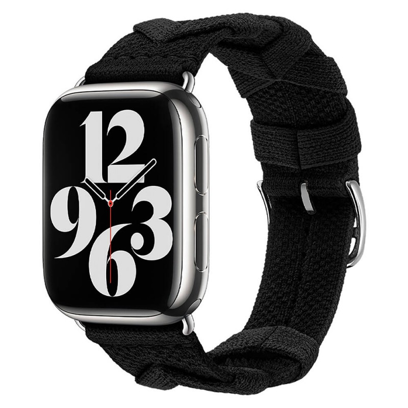 Bal-z Apple Watch 7 41mm  KRD-97 Sarmal Örgü Tasarımlı Kordon