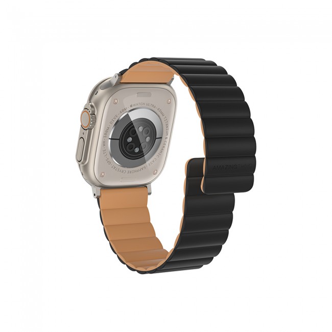 Apple Watch 7 45mm Amazingthing Smoothie Mag Magnetik Tak Çıkar Silikon Strap Kayış