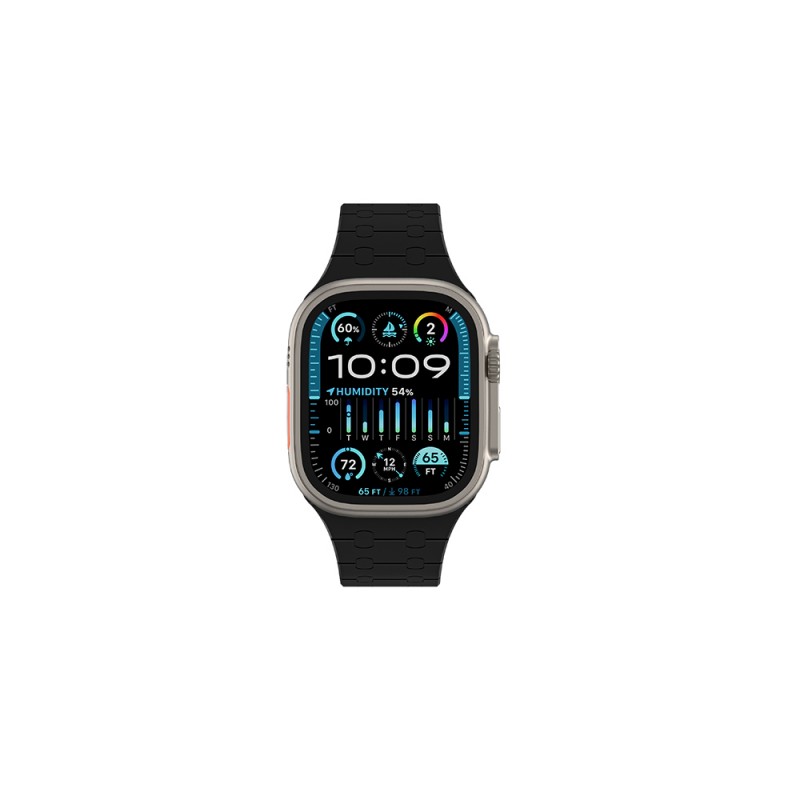 Bal-z Apple Watch 7 45mm Amazingthing Smoothie Sport Magnetik Tak Çıkar Silikon Strap Kayış