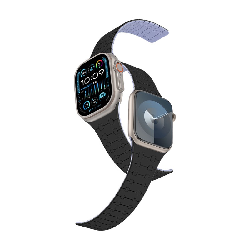 Bal-z Apple Watch 7 45mm Amazingthing Smoothie Sport Magnetik Tak Çıkar Silikon Strap Kayış