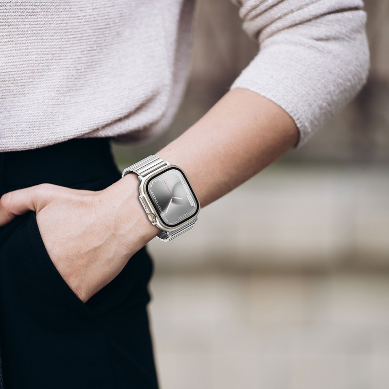 Bal-z Apple Watch 7 45mm Amazingthing Titan Steel Metal Kordon