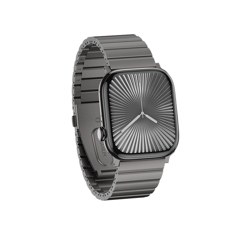 Bal-z Apple Watch 7 45mm Benks Aero Titan Serisi Titanyum Metal Kordon