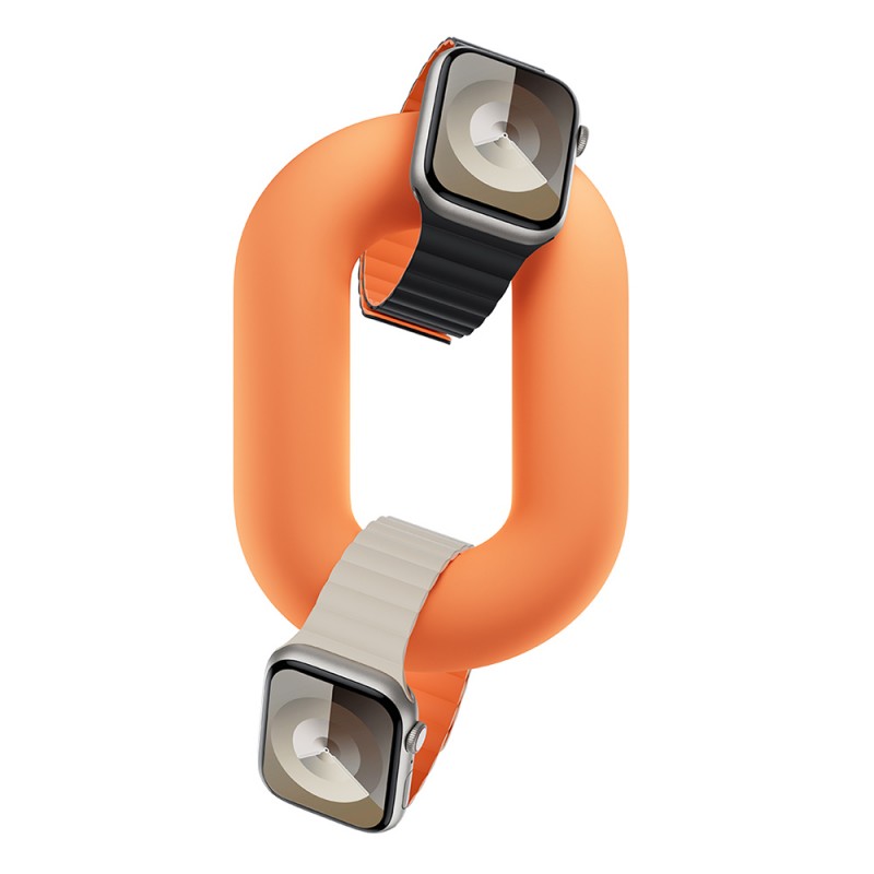 Bal-z Apple Watch 7 45mm Benks Magnetik Tak Çıkar Silikon Strap Kayış