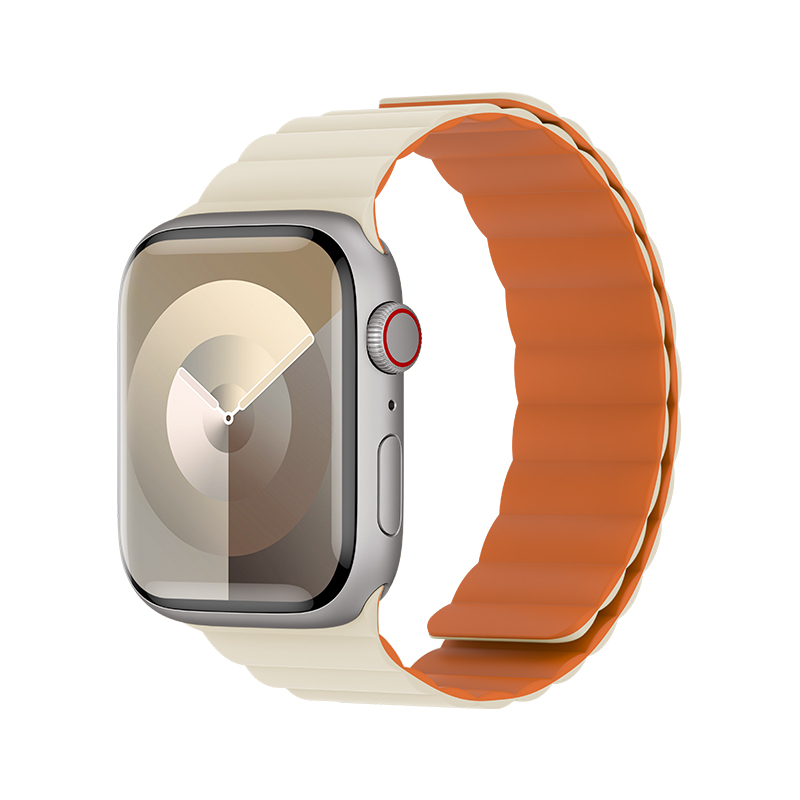 Bal-z Apple Watch 7 45mm Benks Magnetik Tak Çıkar Silikon Strap Kayış