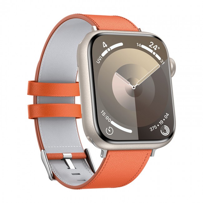 Apple Watch 7 45mm Benks Vintage Genuine Leather Serisi Deri Kordon Strap Kayış Apple Watch 7 45mm Benks Vintage Genuine Leather Serisi Deri Kordon Strap Kayış