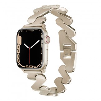 Apple Watch 7 45mm Kordon KRD-80 Metal Strap Kayış Apple Watch 7 45mm Kordon KRD-80 Metal Strap Kayış