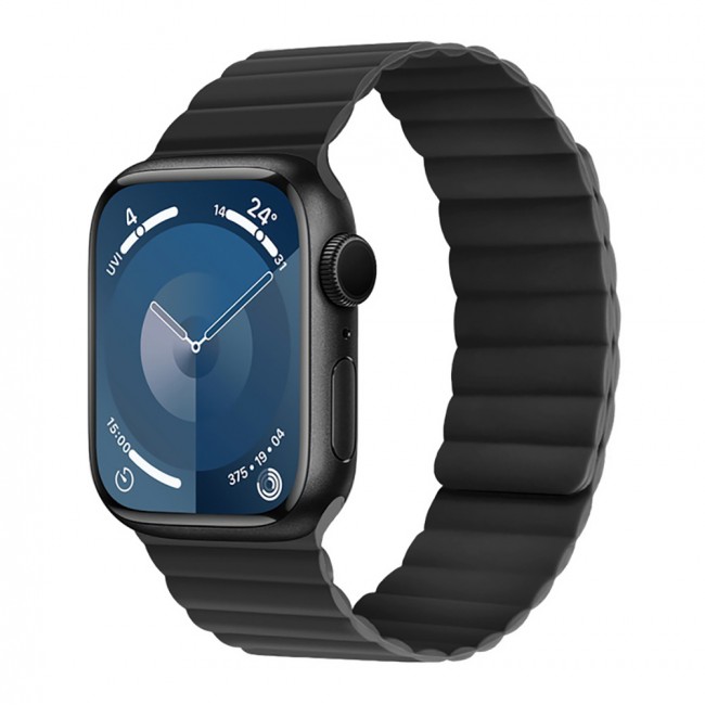 Apple Watch 7 45mm Kordon Raptic Magnetik Tak Çıkar Silikon Strap Kayış