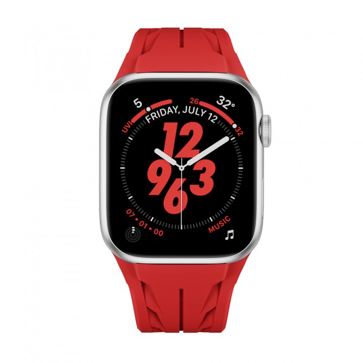 Apple Watch 7 45mm KRD-127 Metal Tokalı Silikon Kordon