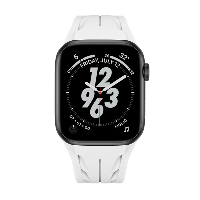 Bal-z Apple Watch 7 45mm KRD-127 Metal Tokalı Silikon Kordon
