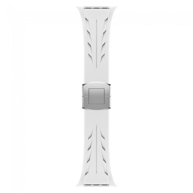 Apple Watch 7 45mm KRD-127 Metal Tokalı Silikon Kordon Apple Watch 7 45mm KRD-127 Metal Tokalı Silikon Kordon