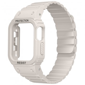 Apple Watch 7 45mm KRD-142 Airbag Tasarımlı Kasa Koruyuculu Silikon Kordon Apple Watch 7 45mm KRD-142 Airbag Tasarımlı Kasa Koruyuculu Silikon Kordon