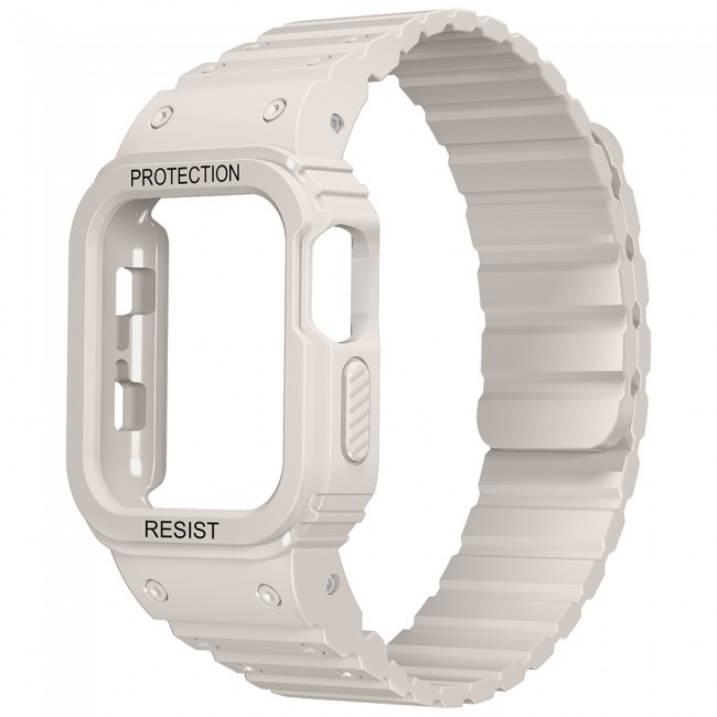 Apple Watch 7 45mm KRD-142 Airbag Tasarımlı Kasa Koruyuculu Silikon Kordon Apple Watch 7 45mm KRD-142 Airbag Tasarımlı Kasa Koruyuculu Silikon Kordon