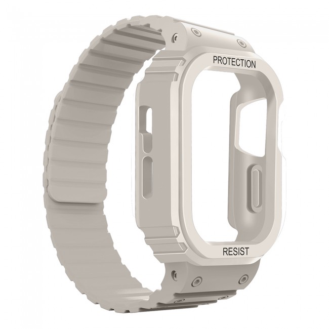 Apple Watch 7 45mm KRD-142 Airbag Tasarımlı Kasa Koruyuculu Silikon Kordon Apple Watch 7 45mm KRD-142 Airbag Tasarımlı Kasa Koruyuculu Silikon Kordon