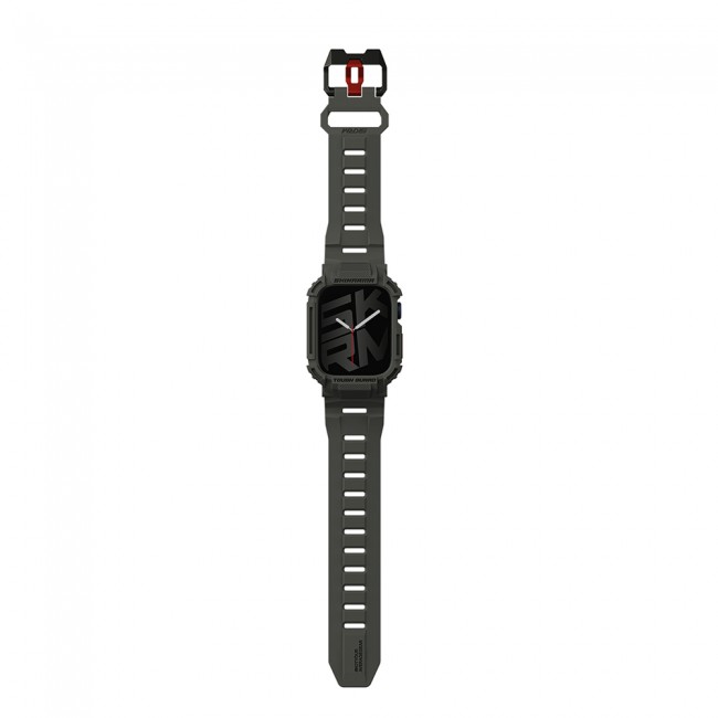Apple Watch 7 45mm Skinarma Mecha 2in1 TPU Kasa Koruyucu + Silikon Kordon Apple Watch 7 45mm Skinarma Mecha 2in1 TPU Kasa Koruyucu + Silikon Kordon