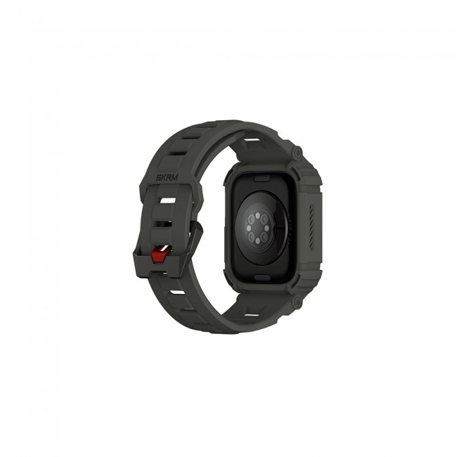 Apple Watch 7 45mm Skinarma Mecha 2in1 TPU Kasa Koruyucu + Silikon Kordon Apple Watch 7 45mm Skinarma Mecha 2in1 TPU Kasa Koruyucu + Silikon Kordon