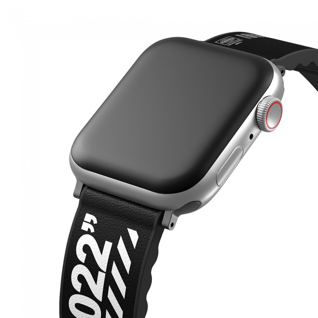 Apple Watch 7 45mm SkinArma Taihi Sora Yazı Desenli Deri Görünümlü Silikon Kordon Apple Watch 7 45mm SkinArma Taihi Sora Yazı Desenli Deri Görünümlü Silikon Kordon