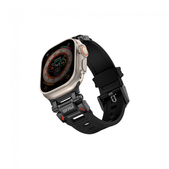 Apple Watch 7 45mm SkinArma Titon Serisi Hava Alabilen Delikli Silikon Kordon Apple Watch 7 45mm SkinArma Titon Serisi Hava Alabilen Delikli Silikon Kordon