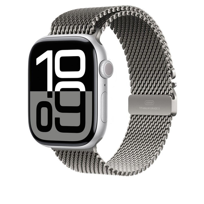 Bal-z Apple Watch 7 45mm  KRD-100 Titanyum Hasır Kordon