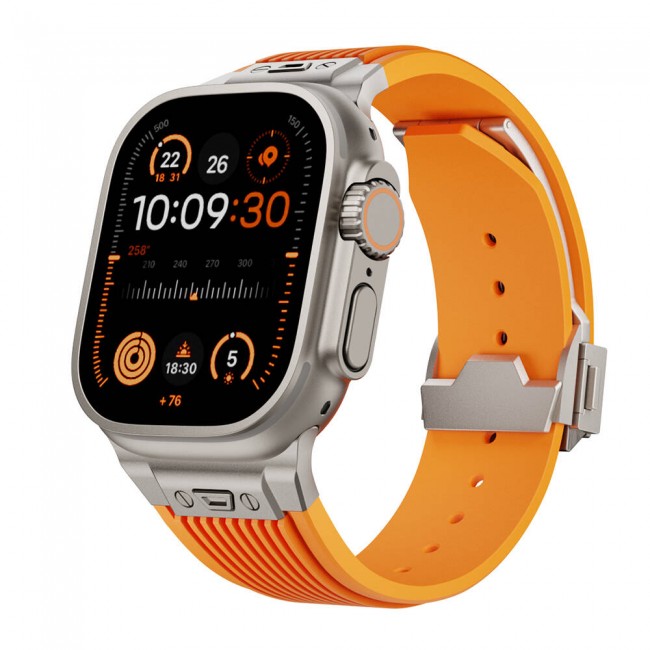 Apple Watch 7 45mm Zore KRD-113 Spor Görünümlü Silikon Kordon Apple Watch 7 45mm Zore KRD-113 Spor Görünümlü Silikon Kordon