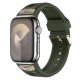 Apple Watch 7 45mm Zore KRD-117 Hava Alabilen Delikli Metal Süslemeli Desenli Silikon Kordon Apple Watch 7 45mm Zore KRD-117 Hava Alabilen Delikli Metal Süslemeli Desenli Silikon Kordon