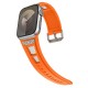 Apple Watch 7 45mm Zore KRD-117 Hava Alabilen Delikli Metal Süslemeli Desenli Silikon Kordon Apple Watch 7 45mm Zore KRD-117 Hava Alabilen Delikli Metal Süslemeli Desenli Silikon Kordon