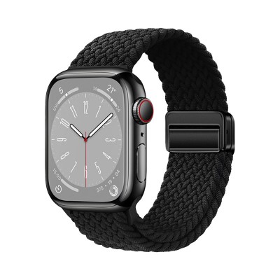 Bal-z Apple Watch 7 45mm Zore KRD-134 Örgü Tasarımlı Hasır Kordon Strap Kayış