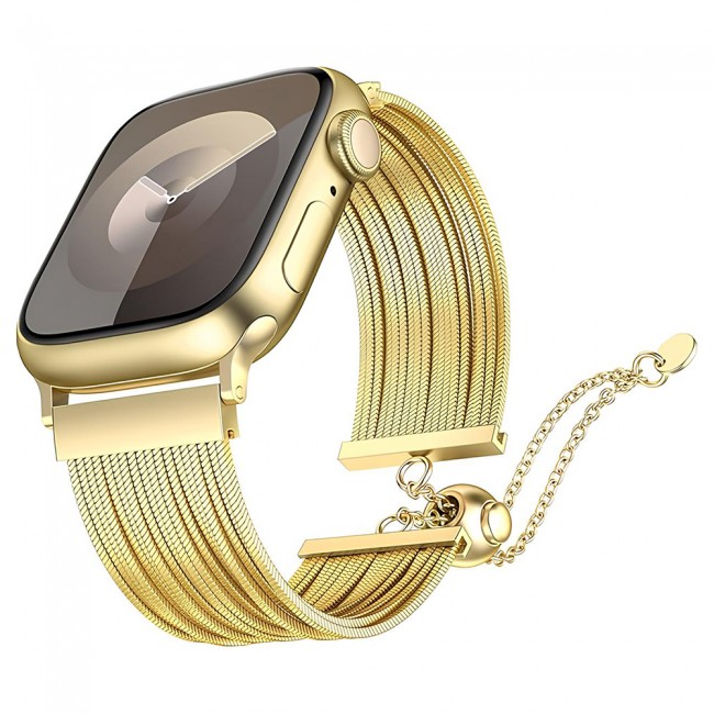 Apple Watch 7 45mm Zore KRD-137 Metal Hasır Kordon Apple Watch 7 45mm Zore KRD-137 Metal Hasır Kordon