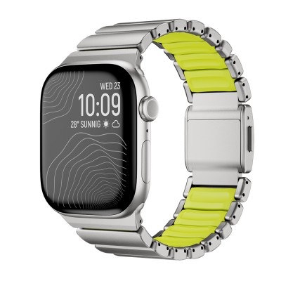 Bal-z Apple Watch 7 45mm  KRD-149 Titanyum Silikon Kordon