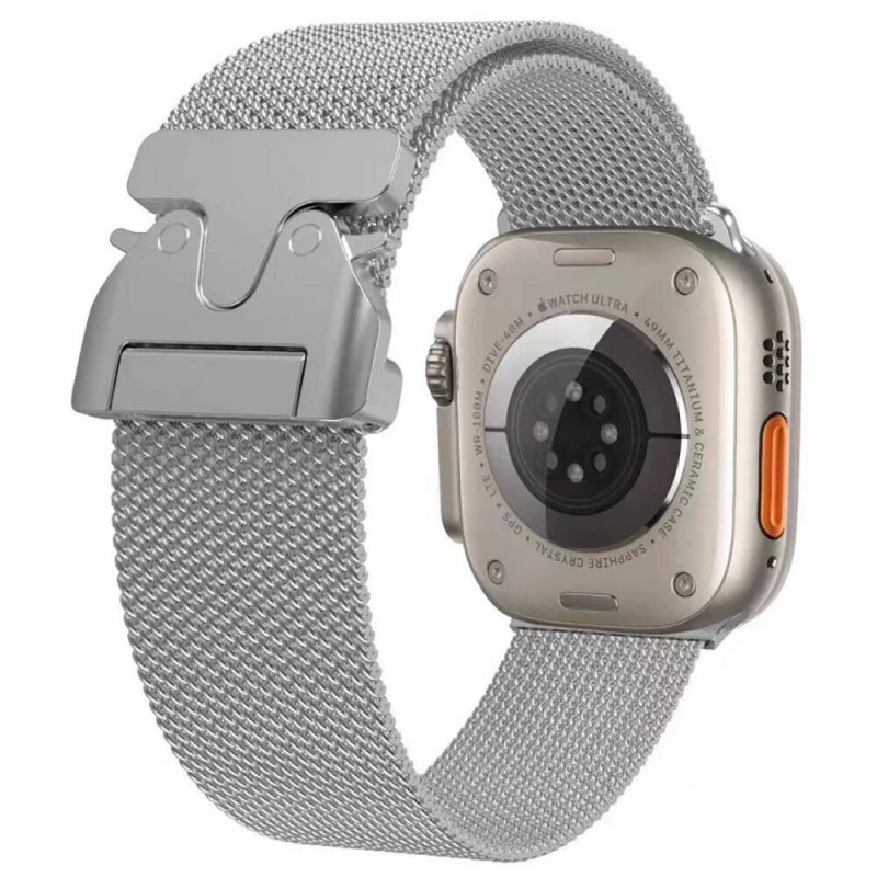 Bal-z Apple Watch 7 45mm Zore KRD-25 Metal Hasır Kordon