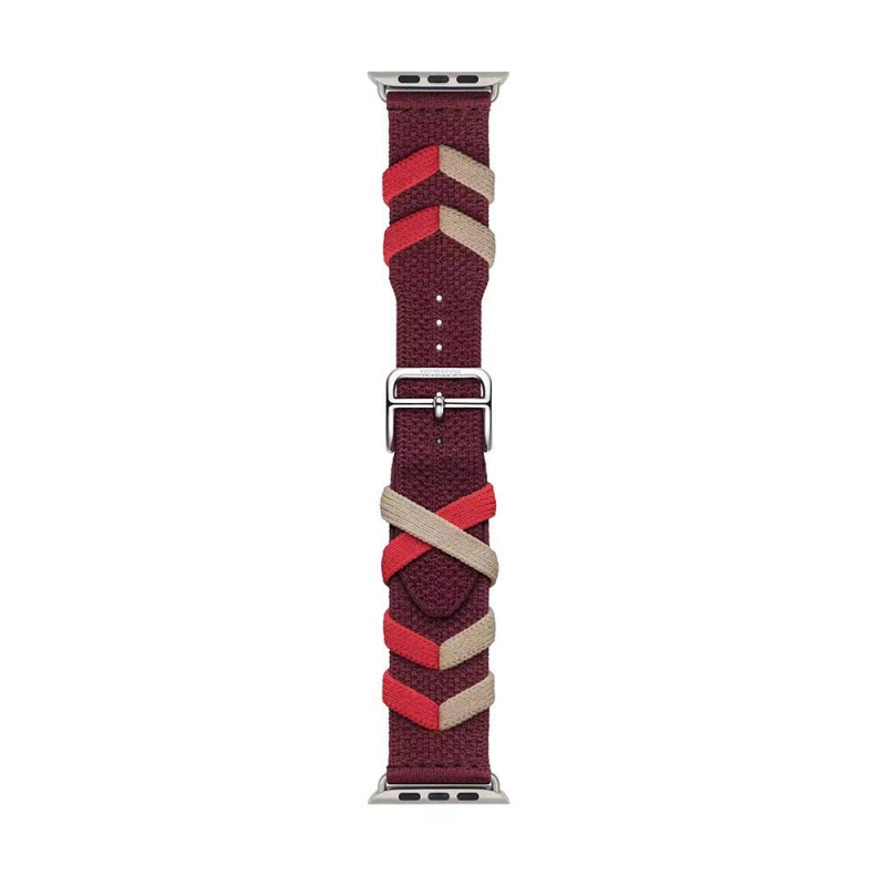 Bal-z Apple Watch 7 45mm  KRD-97 Sarmal Örgü Tasarımlı Kordon