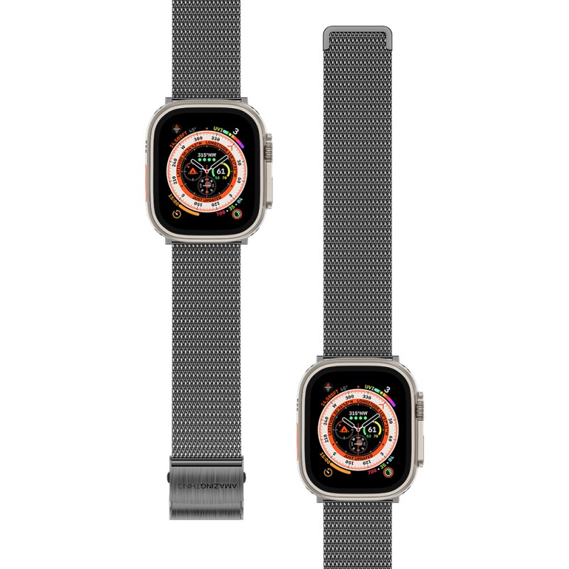 Bal-z Apple Watch Ultra 49mm Amazing Thing Titan Metal Hasır Kordon