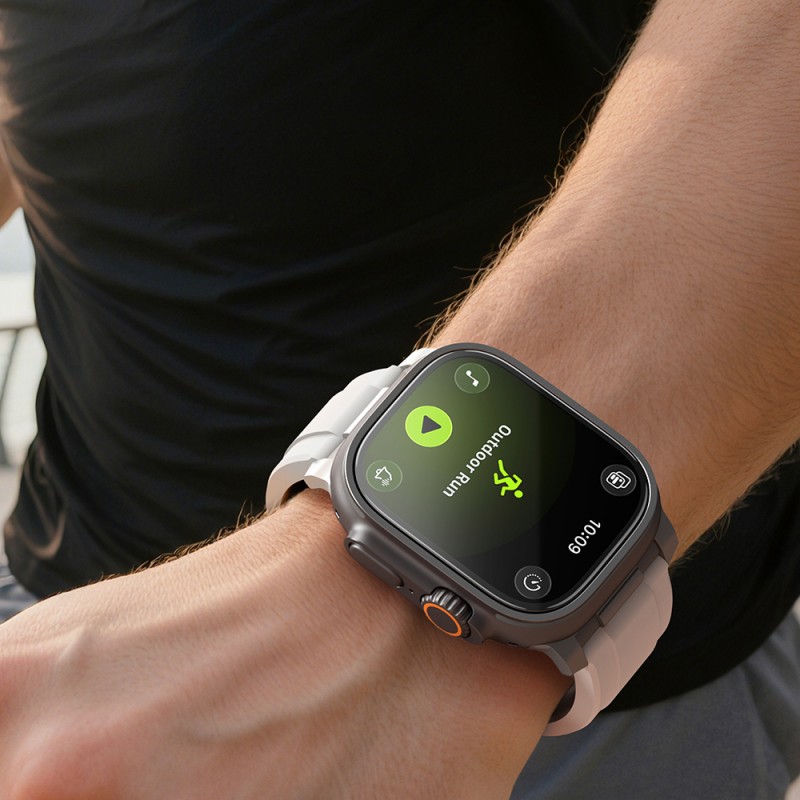 Bal-z Apple Watch Ultra 49mm Amazingthing Radix AccuGuard Serisi Akıllı Saat Temperli Cam Ekran Koruyucu