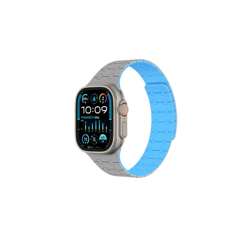 Bal-z Apple Watch Ultra 49mm Amazingthing Smoothie Sport Magnetik Tak Çıkar Silikon Strap Kayış