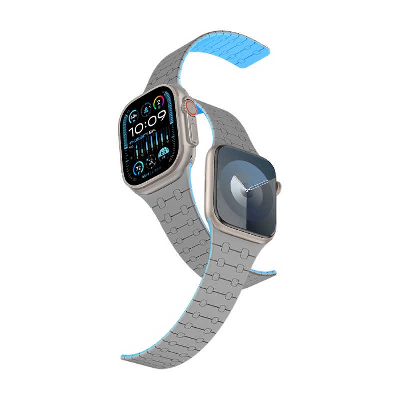 Bal-z Apple Watch Ultra 49mm Amazingthing Smoothie Sport Magnetik Tak Çıkar Silikon Strap Kayış