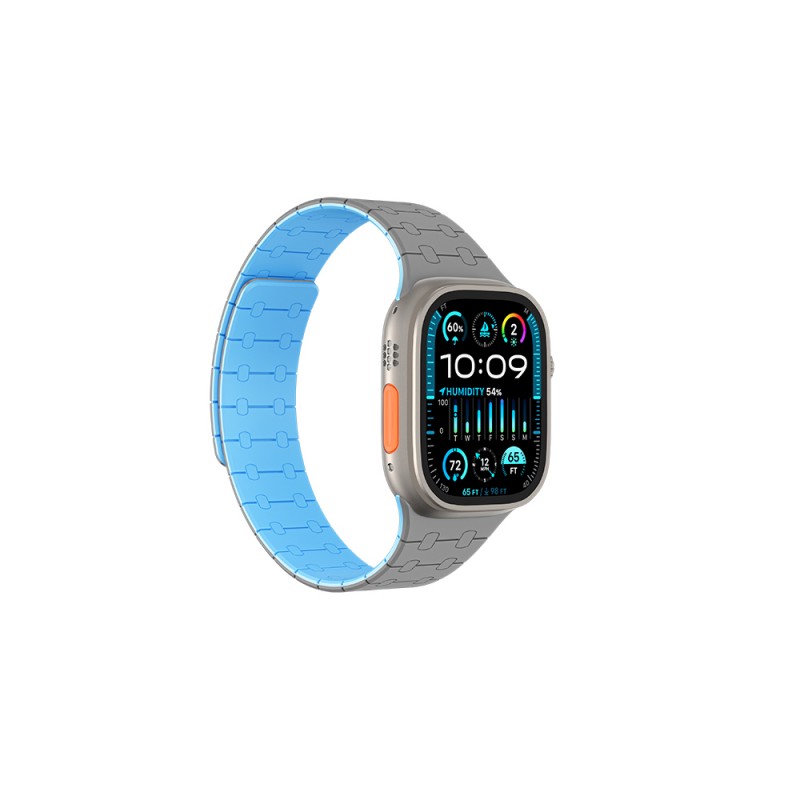 Bal-z Apple Watch Ultra 49mm Amazingthing Smoothie Sport Magnetik Tak Çıkar Silikon Strap Kayış