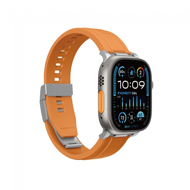 Apple Watch Ultra 49mm Amazingthing Titan Chrono Silikon Kordon Apple Watch Ultra 49mm Amazingthing Titan Chrono Silikon Kordon