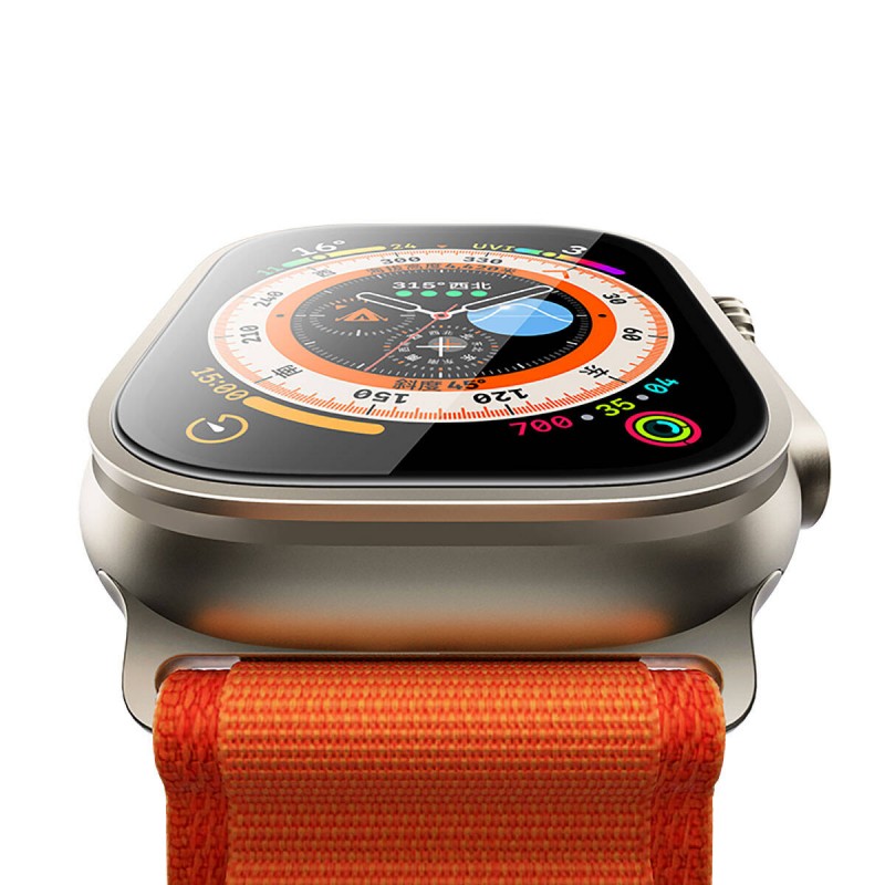 Bal-z Apple Watch Ultra 49mm Benks Anti-Reflective Kolay Uygulama Aparatlı Temperli Ekran Koruyucu