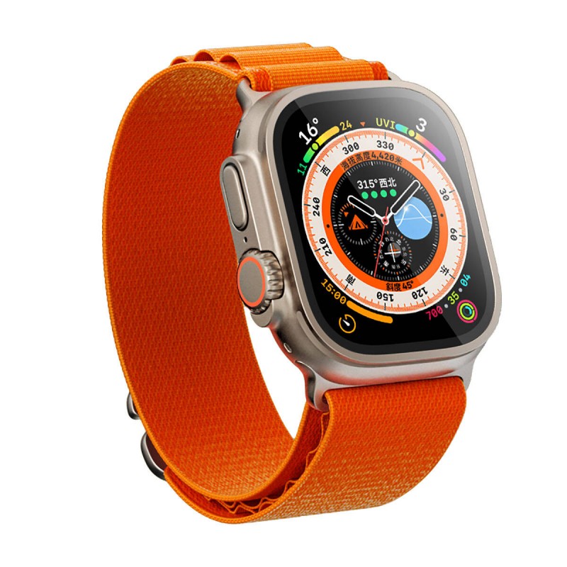 Bal-z Apple Watch Ultra 49mm Benks Anti-Reflective Kolay Uygulama Aparatlı Temperli Ekran Koruyucu