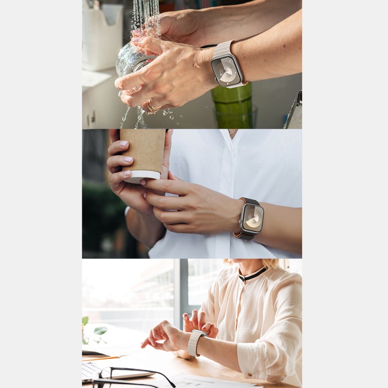 Bal-z Apple Watch Ultra 49mm Benks Magnetik Tak Çıkar Silikon Strap Kayış