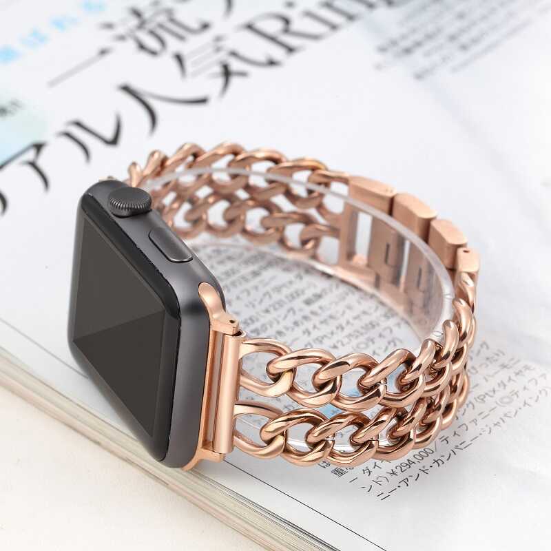 Bal-z ​​​Apple Watch Ultra 49mm Kordon Cowboy Metal Strap Kayış