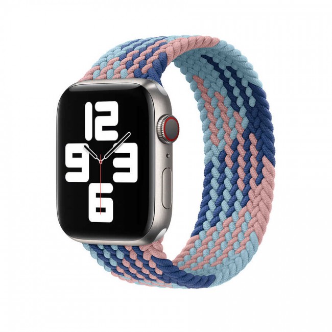 Apple Watch Ultra 49mm Kordon Wiwu Braided Solo Loop Contrast Color Large Strap Kayış Apple Watch Ultra 49mm Kordon Wiwu Braided Solo Loop Contrast Color Large Strap Kayış