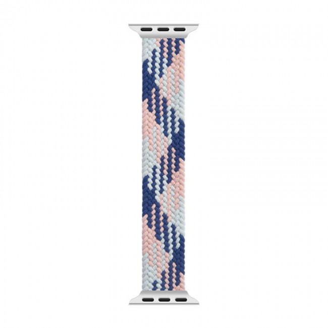 Apple Watch Ultra 49mm Kordon Wiwu Braided Solo Loop Contrast Color Large Strap Kayış Apple Watch Ultra 49mm Kordon Wiwu Braided Solo Loop Contrast Color Large Strap Kayış