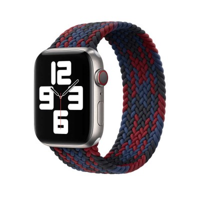 Bal-z Apple Watch Ultra 49mm Kordon Wiwu Braided Solo Loop Contrast Color Medium Strap Kayış