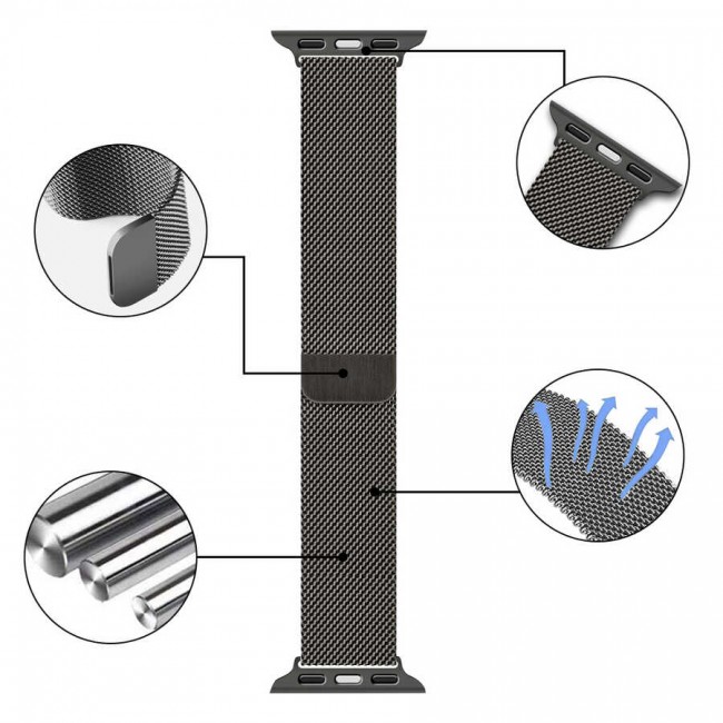 Apple Watch Ultra 49mm Kordon Wiwu Minalo Metal Strap Kayış Apple Watch Ultra 49mm Kordon Wiwu Minalo Metal Strap Kayış