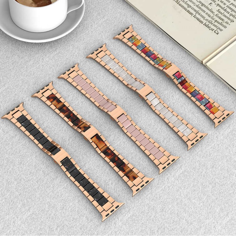 Bal-z Apple Watch Ultra 49mm Kordon Wiwu Resin Steel Belt Metal Strap Kayış