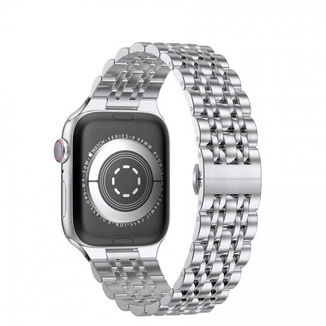 Apple Watch Ultra 49mm Kordon Wiwu Seven Beads Steel Belt Metal Strap Kayış Apple Watch Ultra 49mm Kordon Wiwu Seven Beads Steel Belt Metal Strap Kayış