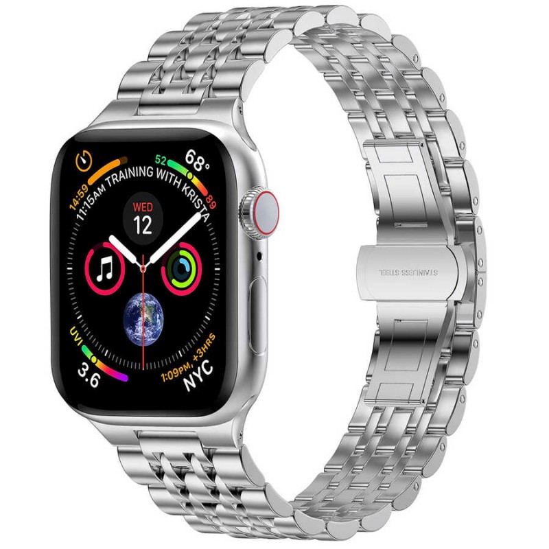 Bal-z Apple Watch Ultra 49mm Kordon Wiwu Seven Beads Steel Belt Metal Strap Kayış