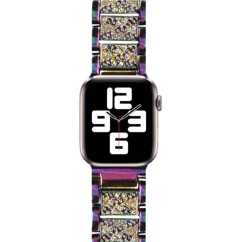 Bal-z Apple Watch Ultra 49mm Kordon Wiwu Three Beads Set Auger Metal Strap Kayış